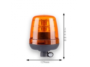 Csőre szerelhető LED-es villanólámpa 12/24V