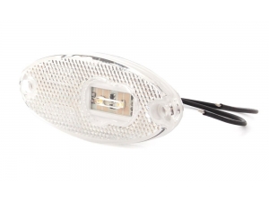 Helyzetjelző fehér LED ovális (W65)