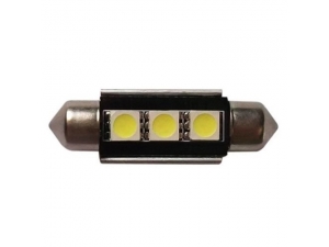 LED CANBUS szofita izzó (3smd-fehér-36mm) 2db